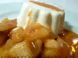 Recette Panna cotta aux pommes et caramel salé.