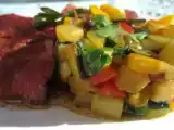Recette Wok de légumes comme en été avec rosbeef