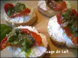Recette Mini-bruschetta à l'italienne au pesto alla genovese et sa version light