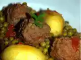 Recette Mijoté de boulettes épicées et petits pois