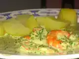 Recette Rapide et original : crevettes à la crème de roquette