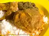 Recette Moambe ou poulet sauce graines