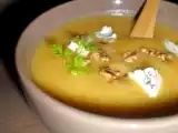 Recette Soupe de courge aux noix grillées & au bleu