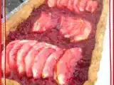 Recette Tarte aux pommes sur brisures de framboises