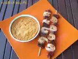 Recette Crème brûlée aux tomates séchées et brochettes de crevettes au piment d'espelette