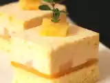 Recette Mousse de mangue sur génoise cf pierre hermé