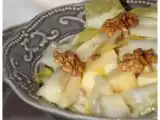 Recette Salade d'endives aux pommes, noix et comté