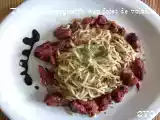 Recette Timbale de spaghettis aux foies de volaille de mamigoz.