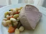 Recette Rôti de veau en cocotte et ses haricots cocos