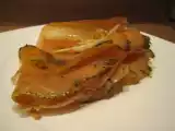 Recette Feuilles de brick en portefeuille et saumon en carpaccio