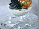 Recette Pana cotta aux morilles, gambas et chantilly à l'encre