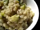 Recette Risotto allégé au riz complet, courgettes, poivrons & parmesan