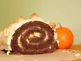 Recette Bûche meringuée au chocolat et à la crème de clémentine