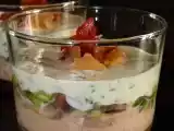 Recette Verrine jambon cru et duo de mousses