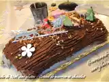 Recette Bûche de noël sans gluten, à la crème de marron au chocolat