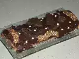 Recette Bûche mousse chocolat, génoise noisette, et croustillant praliné