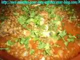 Recette Tajine de lentille et cuisses de poulet