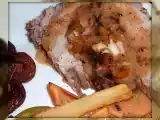 Recette Rôti de porc farci, abricots, pruneaux & châtaignes
