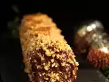Recette Gateau roulé au caramel de fruits secs au chocolat et poudre de