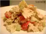 Recette Salade de pâtes au saumon, sauce crémeuse aux herbes