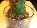 Recette Verrines de lentilles et champignons en vinaigrette