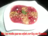 Recette Dessert de soupe de grenade à la menthe et pistache
