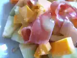 Recette Salade pomme verte, jambon cru et mimolette