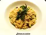 Recette Risotto de coquillettes roquette saint felicien et noisettes grillées