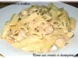Recette Pennes aux crevettes et champignons