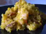 Recette Riz au safran, crevettes sauvages et chorizo