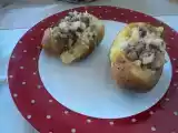 Recette Pommes de terre farcies au colin et aux champignons