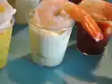 Recette Mini-cocktails de crevettes sauce mayonnaise wasabi et miel