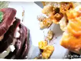 Recette Millefeuille betterave chèvre frais, vinaigrette aux noix