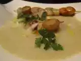 Recette Crème d'endives et brochettes de saint-jacques