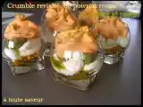 Recette Crumble revisité de poivron rouge pesto et chèvre frais