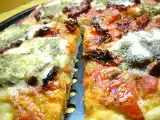 Recette Pizza aux tomates séchées, mozzarella et pesto