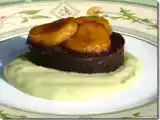 Recette Plaisir au chocolat, crème d'avocat aux agrumes et bananes caramélisées