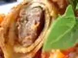 Recette Crèpes garnies à la saucisse comme un canneloni !