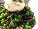 Recette Lentilles et petits pois en salade au fromage de chèvre