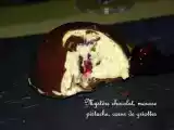 Recette Mystères chocolat, mousse de pistache, coeur de griottes