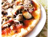 Recette Pizza aux champignons et aubergine