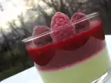 Recette Panna cotta pistache et framboise en verrines