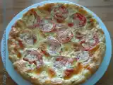 Recette Tarte tomates-poivrons-mozzarella.