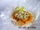 Recette Papillote de cabillaud, gingembre, agrumes et patate douce