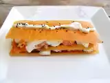 Recette Millefeuille saumon, endive & concombre, espuma d'asperge