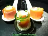 Recette Bouchées de saumon farcies aux crabe et fromage.
