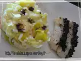 Recette Cabillaud à la tapenade et son risotto de poireaux