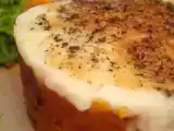 Recette Timbale de patates douces poêlées aux pruneaux et fondue de mozzarella au basilic