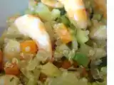 Recette Salade de quinoa et legumes aux crevettes