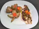 Recette Au menu ce soir: filet de bar en croute de tapenade et topinambours à l'huile d'olive